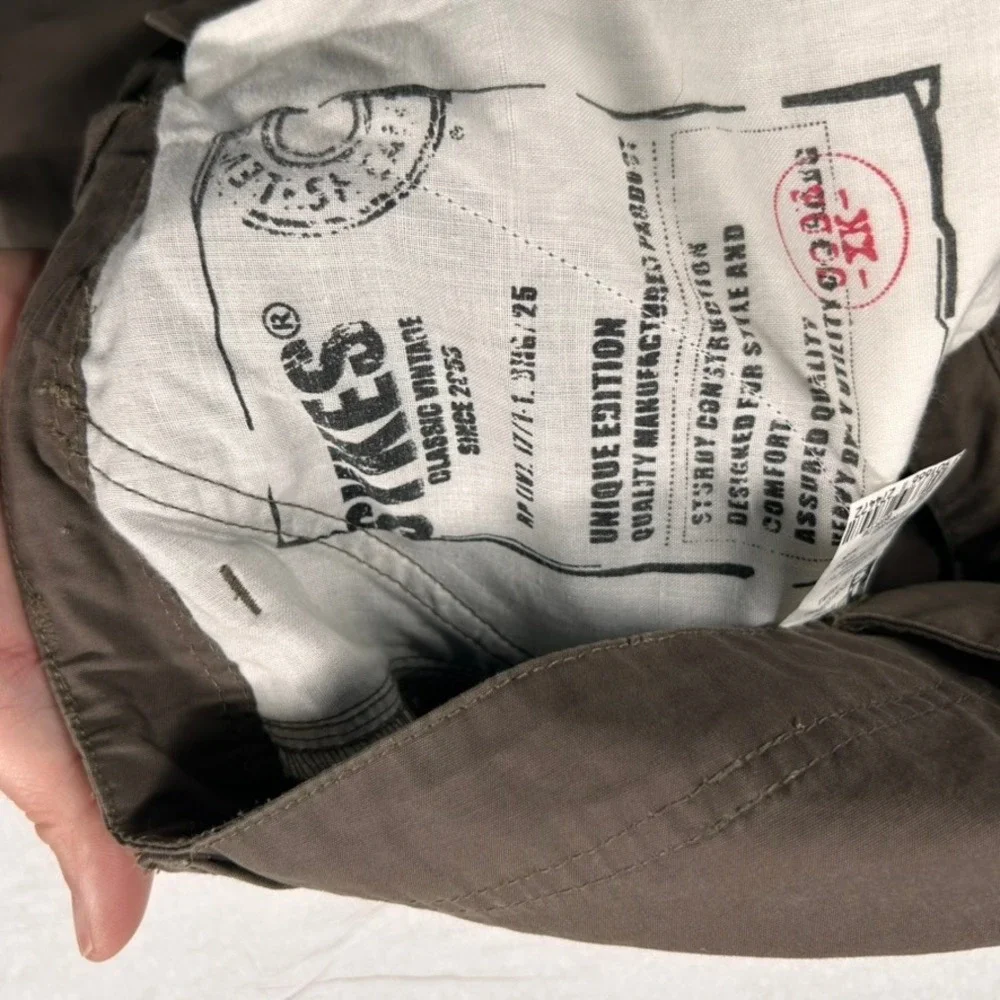 Vtg Levis Sykes Cargo Pants Mens 32x27 Utility Embroidery Multi Pocket Work Y2K